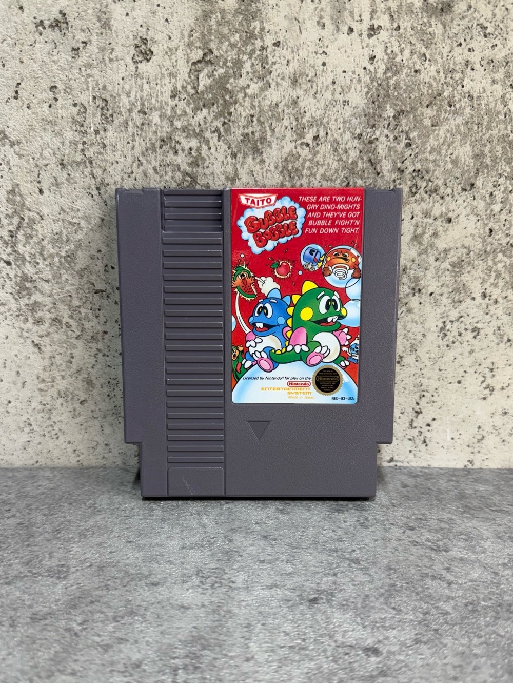 Vintage Bubble Bobble Nintendo NES Taito Video Game Tested